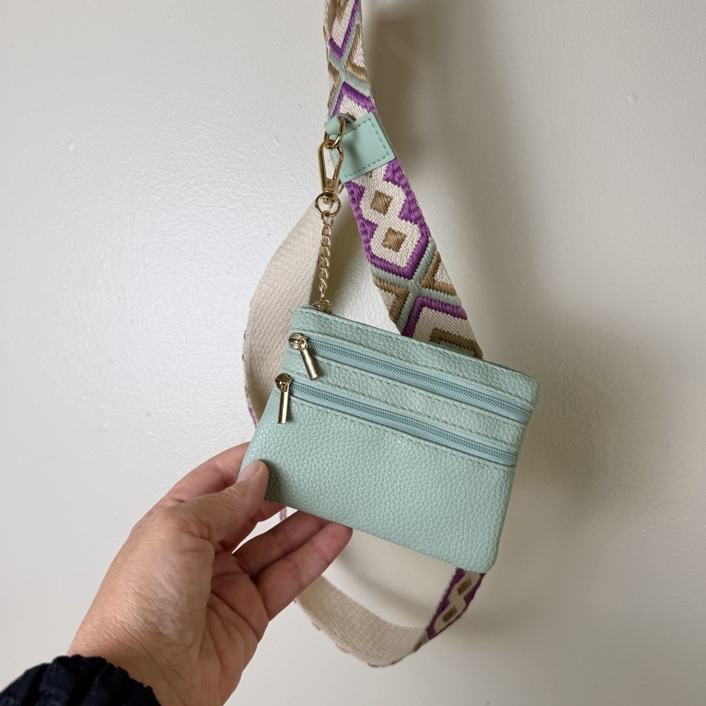Save The Girls Clip & Go  Lanyard & Wallet Crossbody Adjustable Chevron